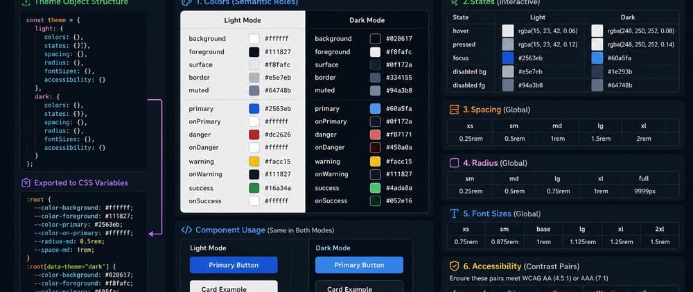 How to Structure Design Tokens for Light and Dark Mode